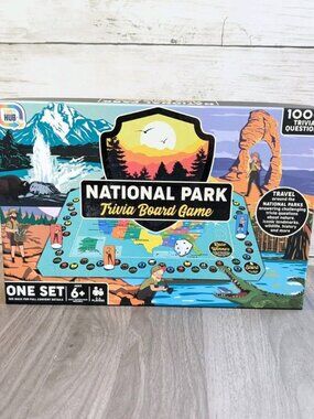 National Park Trivia Board Game, Cards, Game Board, COMPLETE Instructions & pcs